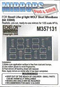 画像1: Echelon[M357131]LKw gl 軽車両WOLF用ミラーセット(Revell用) (1)