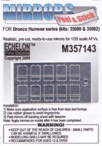 Echelon[M357143]Humvees series Mirrors (Bronco) (Adhesive)