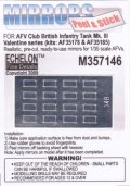 Echelon[M357146]Valentine Tank series Mirrors (AFV Club) (Adhesive)