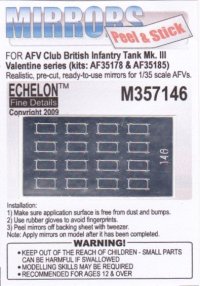 Echelon[M357146]Valentine Tank series Mirrors (AFV Club) (Adhesive)