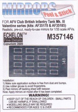 画像1: Echelon[M357146]Valentine Tank series Mirrors (AFV Club) (Adhesive)
