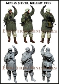 エボリューション[EM-35202]1/35 WWII ドイツ陸軍 冬季装備をしたドイツ軍指揮官　ハリコフ1943