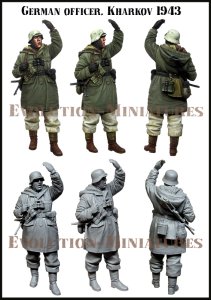 画像1: エボリューション[EM-35202]1/35 WWII ドイツ陸軍 冬季装備をしたドイツ軍指揮官　ハリコフ1943 (1)