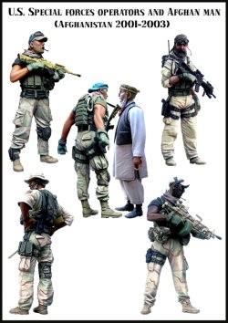 画像2: エボリューション[BigSet-1 ]1/35 現用アメリカ軍特殊部隊 オペレーターに尋問されるアフガニスタン人