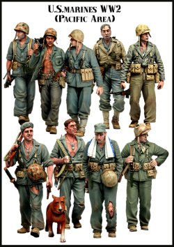 画像2: エボリューション[BigSet-2 ]1/35 WWIIアメリカ海兵隊 太平洋戦線行軍セット