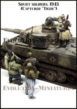 画像2: エボリューション[BigSet-10]1/35 WWII 露/ソ ソビエト赤軍歩兵 タイガー戦車の鹵獲 1943 ビッグセット＃10(7体入)