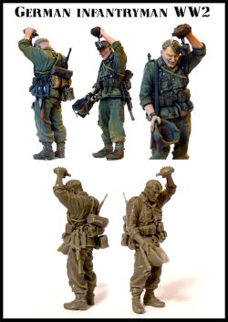 画像2: エボリューション[EM-35002]1/35　WWIIドイツ陸軍歩兵 頭に水を掛ける兵士