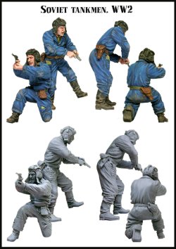 画像2: エボリューション[EM-35030]1/35　WWIIロシア赤軍戦車兵 反撃しながら脱出する戦車兵