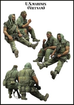 画像2: エボリューション[EM-35031]1/35　小休止するアメリカ海兵隊隊員 ベトナム
