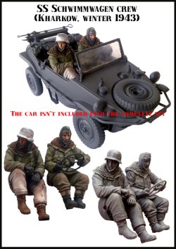 画像2: エボリューション[EM-35053]1/35　WWIIドイツ武装SS シュビムワーゲンに乗る運転士と下士官 キエフ冬1943