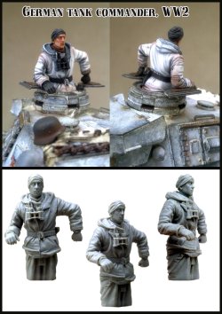 画像2: エボリューション[EM-35059]1/35　WWIIドイツ陸軍冬季装備でハッチから乗り出す戦車兵長