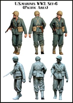 画像2: エボリューション[EM-35069]1/35　WWIIアメリカ海兵隊 トプソンマシンを持つ隊員 太平洋戦線(6)