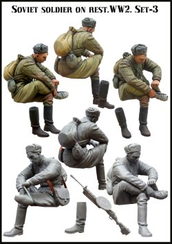 画像2: エボリューション[EM-35073]1/35　WWIIソビエト兵士 足に防寒対策を施す
