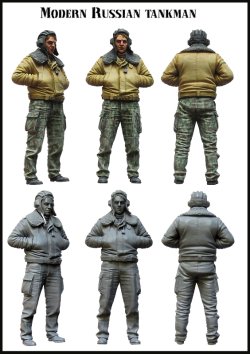 画像2: エボリューション[EM-35087]1/35　現用ロシア連邦軍 ジャケットに手を入れ待機する戦車兵(1)
