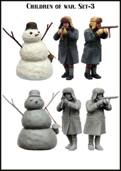 画像2: エボリューション[EM-35107]1/35　子供達の戦争(3)雪だるまが戦友