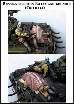 画像2: エボリューション[EM-35117]1/35　現用ロシア連邦軍 護送される負傷兵と斃れた戦友 チェチェン1995〜96