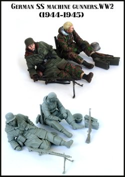 画像2: エボリューション[EM-35130]1/35　WWIIドイツ武装SS 休息する射撃手と助手 1944〜45