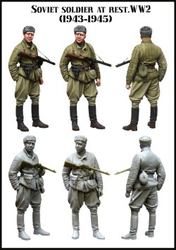 画像2: エボリューション[EM-35131]1/35　WWII休息中のソビエト兵士(1)微笑む下士官 1944〜45