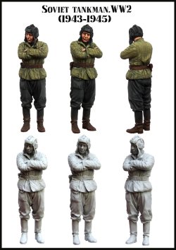 画像2: エボリューション[EM-35134]1/35　WWII休息中のソビエト兵士(4)踊りを眺める戦車兵 1944〜45