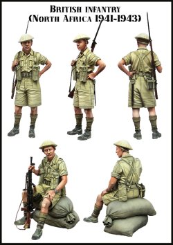 画像2: エボリューション[EM-35136]1/35　WWII戦車跨乗する二人のイギリス歩兵 北アフリカ1941〜43