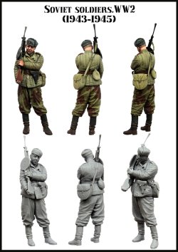 画像2: エボリューション[EM-35138]1/35　WWIIソビエト兵士 待機する射撃手 1943〜45