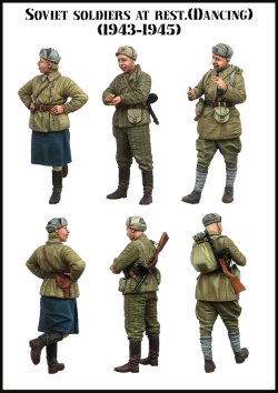画像2: エボリューション[EM-35140]1/35　WWII休息中のソビエト兵士(6)手拍子を送る1943〜45