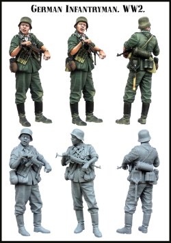 画像2: エボリューション[EM-35141]1/35　WWIIドイツ陸軍歩兵 襟を開ける下士官 大戦初期