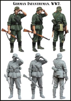 画像2: エボリューション[EM-35142]1/35　WWIIドイツ陸軍歩兵 汗を拭う 大戦初期
