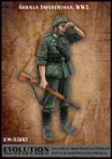 エボリューション[EM-35142]1/35　WWIIドイツ陸軍歩兵 汗を拭う 大戦初期