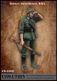 エボリューション[EM-35142]1/35　WWIIドイツ陸軍歩兵 汗を拭う 大戦初期