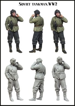 画像2: エボリューション[EM-35144]1/35　WWIIロシア赤軍戦車兵 煙草をすう戦車兵