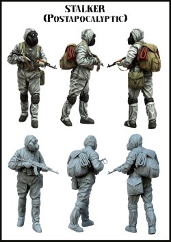 画像2: エボリューション[EM-35151]1/35　ストーカー(4)防護服を着た元兵士(FPSゲームキャラクター)