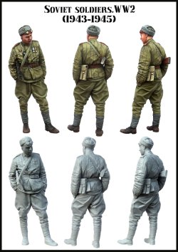 画像2: エボリューション[EM-35152]1/35　WWIIソビエト兵士 勲章持ちの下士官 1943〜45