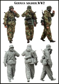 画像2: エボリューション[EM-35154]1/35　WWIIドイツ陸軍 伊製生地を着る歩兵