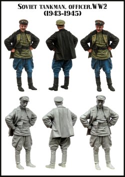 画像2: エボリューション[EM-35155]1/35　WWIIロシア赤軍戦車兵 仁王立ちする戦車兵長1943〜45