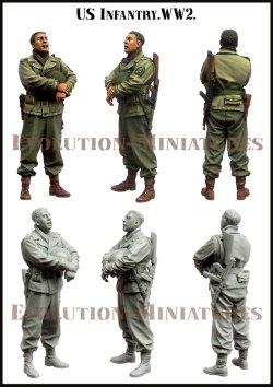 画像2: エボリューション[EM-35190]1/35　WWIIアメリカ陸軍兵士 検分を見守る伍長