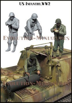 画像2: エボリューション[EM-35191]1/35　WWIIアメリカ陸軍兵士 大口径砲弾を検分するGI