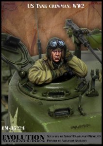 画像1: エボリューション[EM-35224]1/35 WWII アメリカ陸軍戦車長 前方を凝視する冬姿の戦車長 (1)