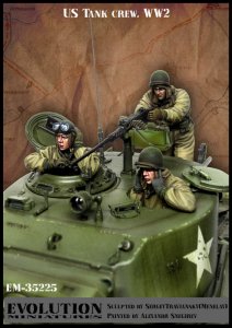 画像1: エボリューション[EM-35225]1/35 WWII アメリカ陸軍戦車兵セット 厳冬の最前線 (1)