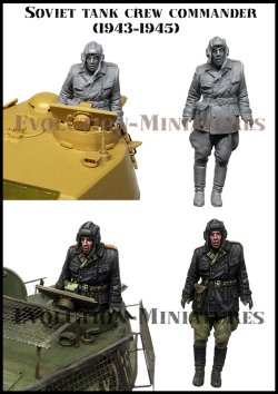 画像2: エボリューション[EM-35245]1/35 WWII ソ/露 ハッチから身を乗り出す戦車長 1943-1945