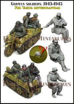 画像2: エボリューション[EM-35249]1/35 WWII ドイツ ケッテンクラートに乗る冬季の兵士 1943-1945(タミヤ ケッテンクラート用)