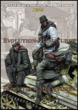 画像1: エボリューション[EM-35251]1/35 WWII ドイツ SS師団LAHの装甲擲弾兵 ハリコフ戦 セット2(3体入)