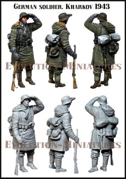 画像2: エボリューション[EM-35006]1/35 WWIIドイツ陸軍歩兵 立止る歩兵 ハリコフ冬1943