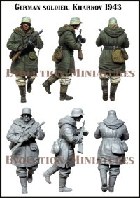 エボリューション[EM-35205]1/35 WWII  ドイツ陸軍兵士 鹵獲武器を愛用する歩兵 ハリコフ冬1943