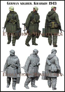 画像1: エボリューション[EM-35206]1/35 WWII  ドイツ陸軍兵士 グレネードケースを運ぶ歩兵 ハリコフ冬1943
