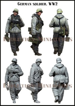 画像1: エボリューション[EM-35207]1/35 WWII  ドイツ陸軍兵士 予備弾薬箱を持つ歩兵 ハリコフ冬1943