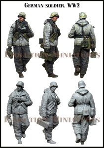 画像1: エボリューション[EM-35207]1/35 WWII  ドイツ陸軍兵士 予備弾薬箱を持つ歩兵 ハリコフ冬1943 (1)