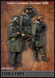 画像1: エボリューション[EM-35223]1/35 WWII ドイツ陸軍 冬季装備歩兵 哨戒チームセット(1943〜45)3体セット (1)