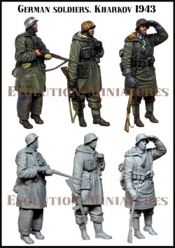 画像2: エボリューション[EM-35223]1/35 WWII ドイツ陸軍 冬季装備歩兵 哨戒チームセット(1943〜45)3体セット