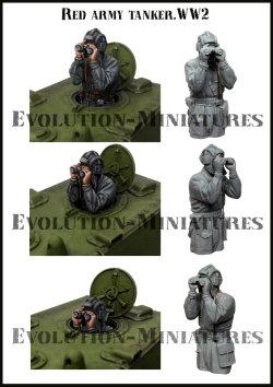 画像2: エボリューション[EM-35238]1/35 WWII ソ/露 双眼鏡で視察するソビエト赤軍戦車兵(1/35 KV-1戦車対応)